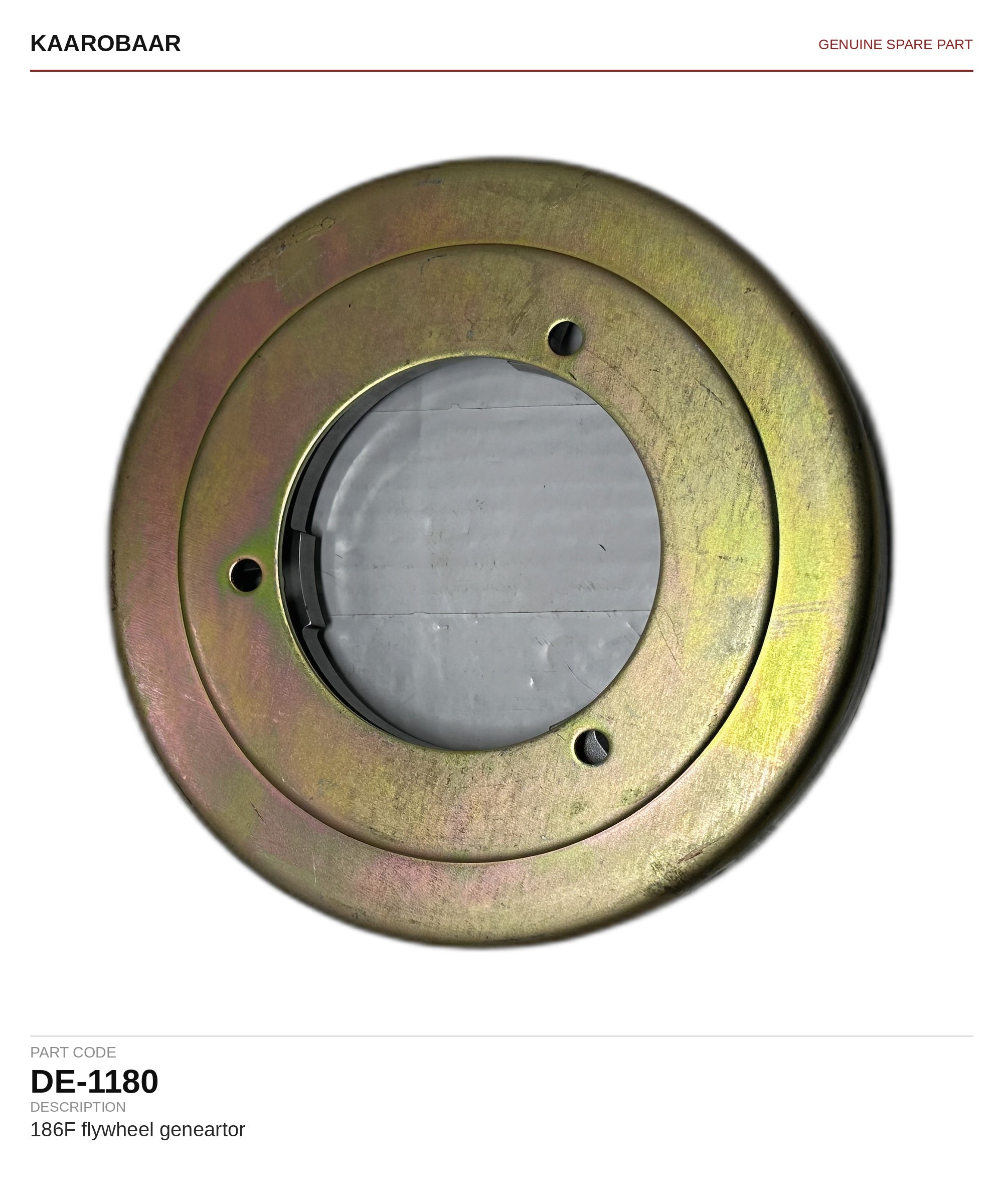 Kaarobaar 186F flywheel generator spare part (DE-1180)
