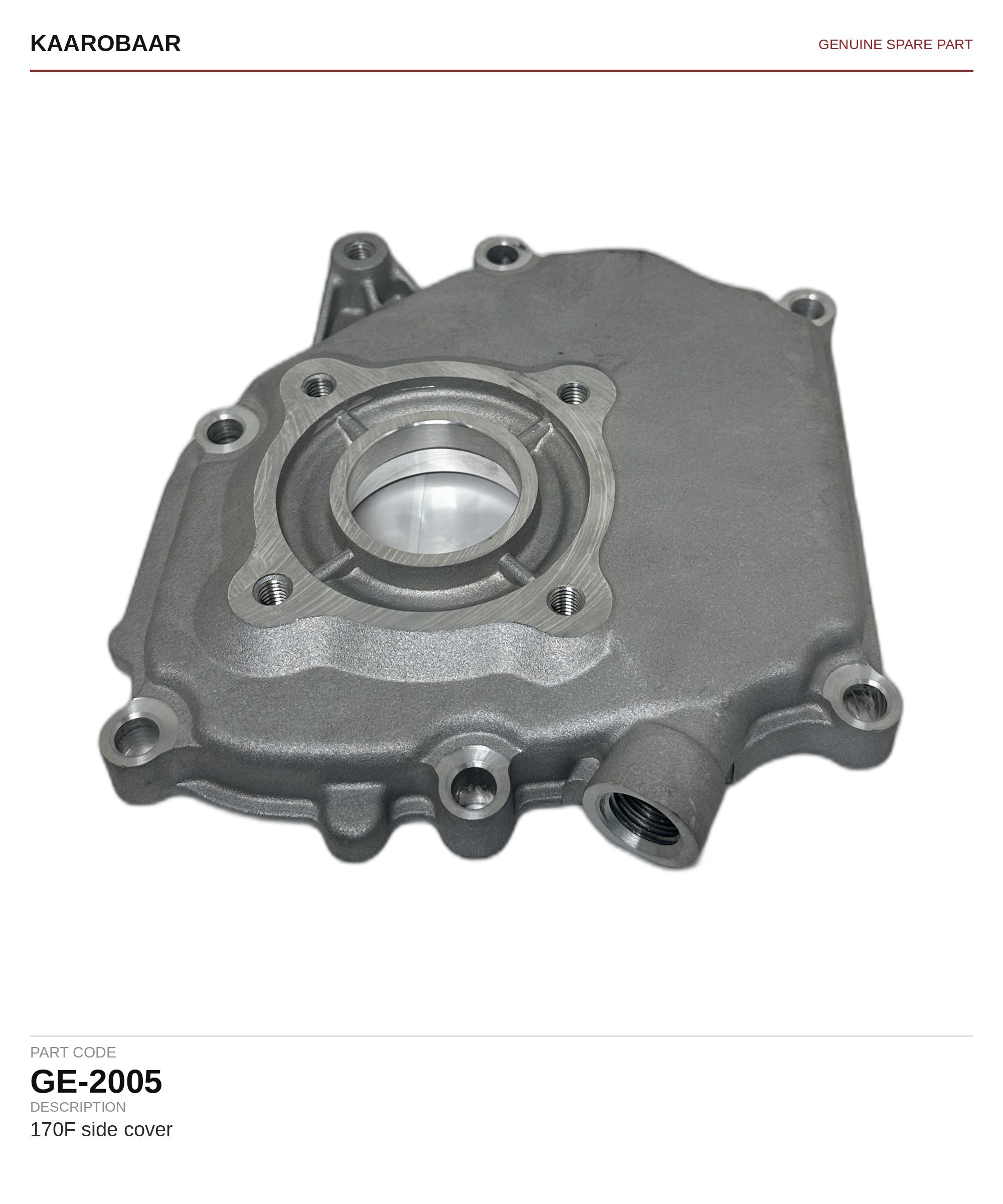 Kaarobaar 170F side cover spare part (GE-2005)