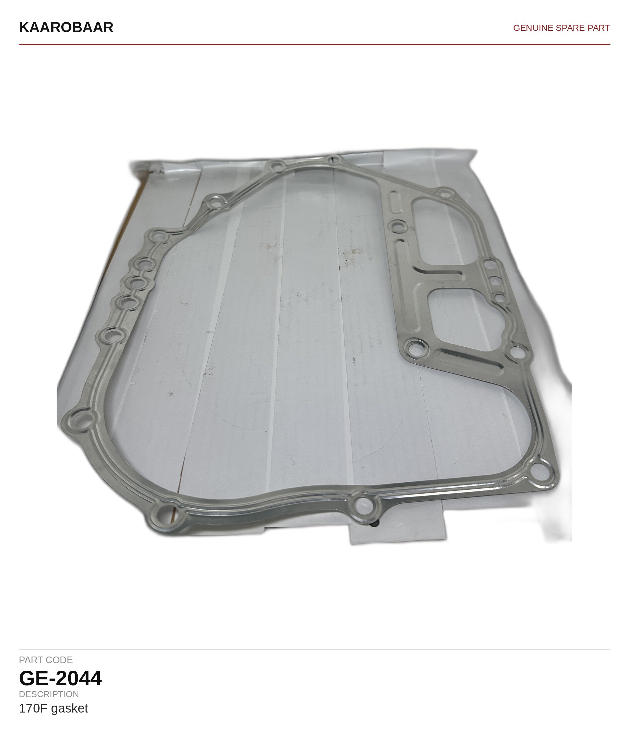 Kaarobaar 170F gasket spare part (GE-2044)