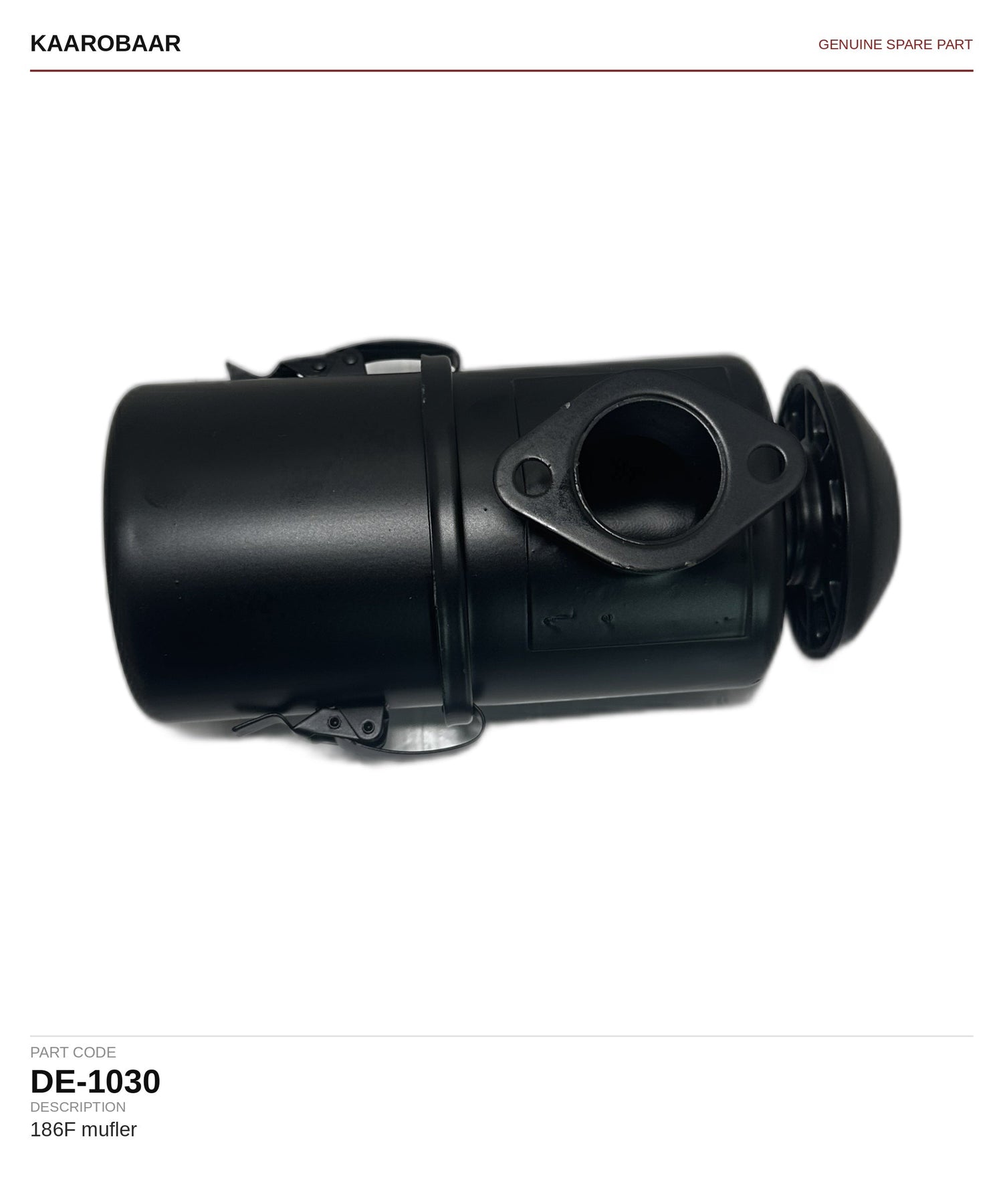 Kaarobaar 186F mufler spare part (DE-1030)