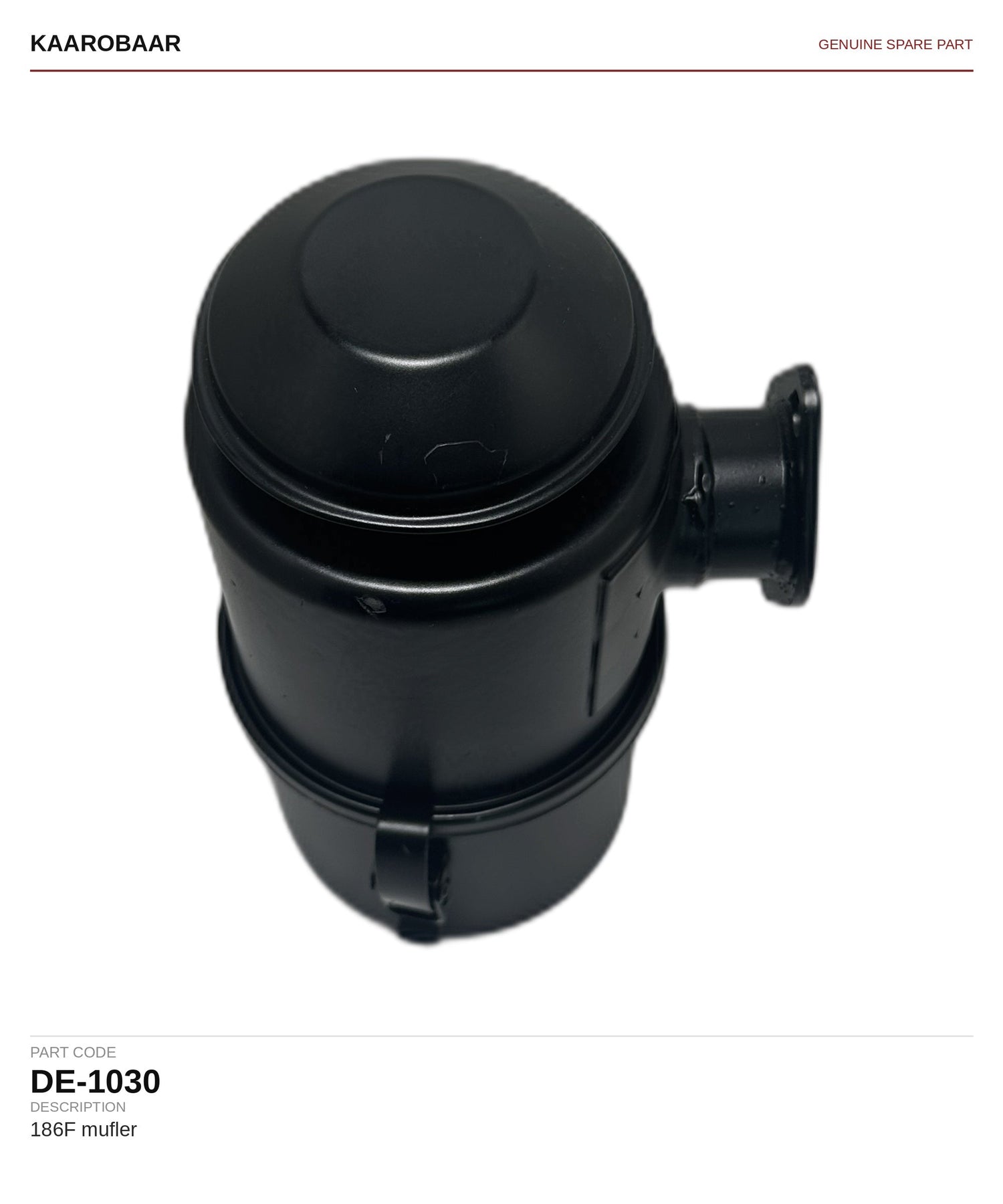 Kaarobaar 186F mufler spare part (DE-1030)