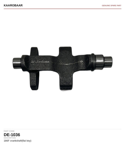 Kaarobaar 186F crankshaft(flat key) spare part (DE-1036)