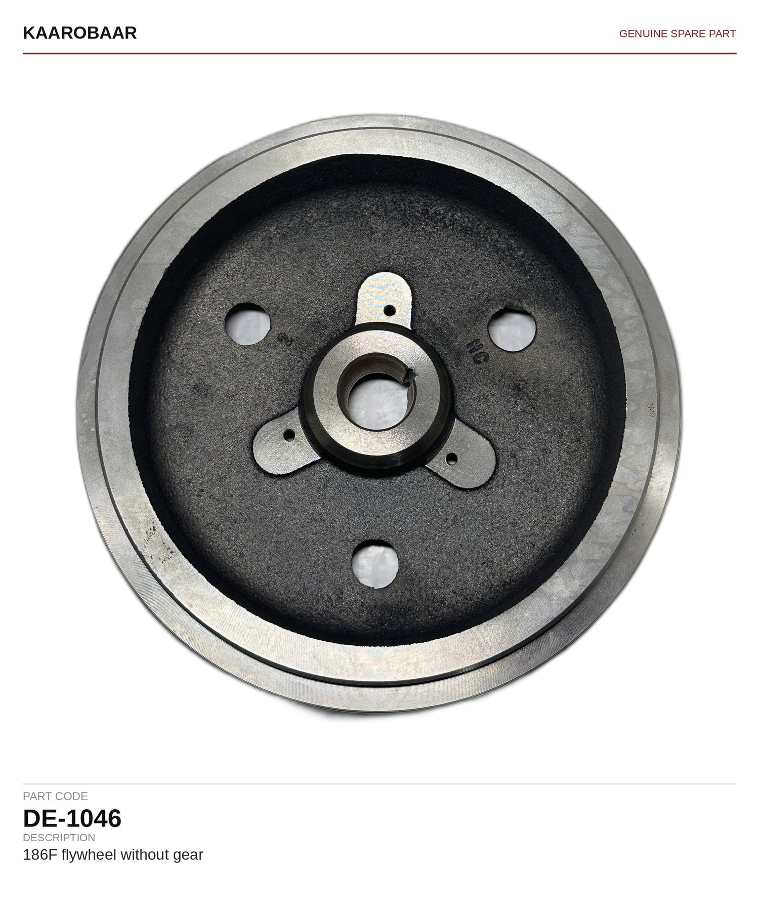 Kaarobaar 186F flywheel without gear spare part (DE-1046)