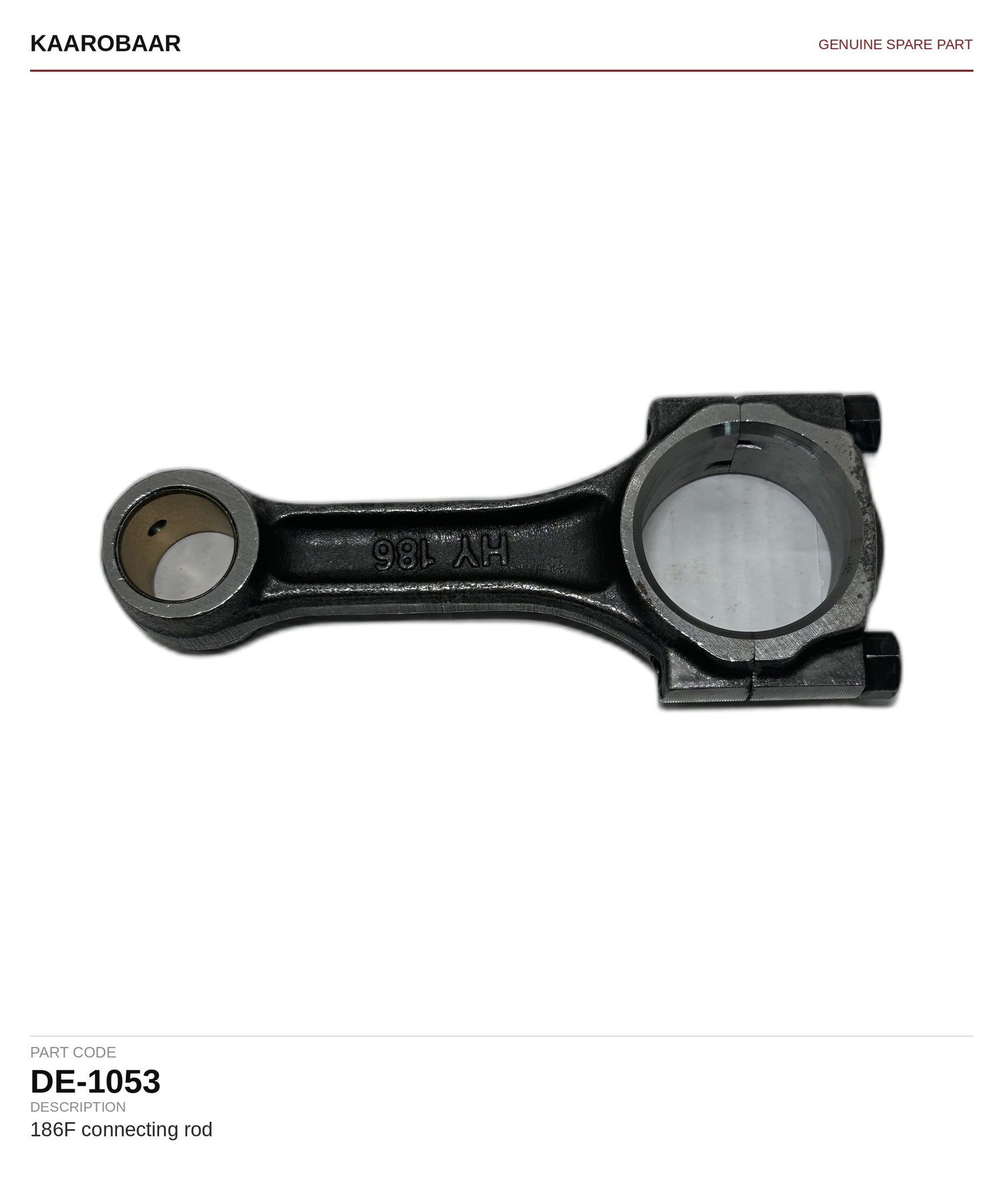 Kaarobaar 186F connecting rod spare part (DE-1053)
