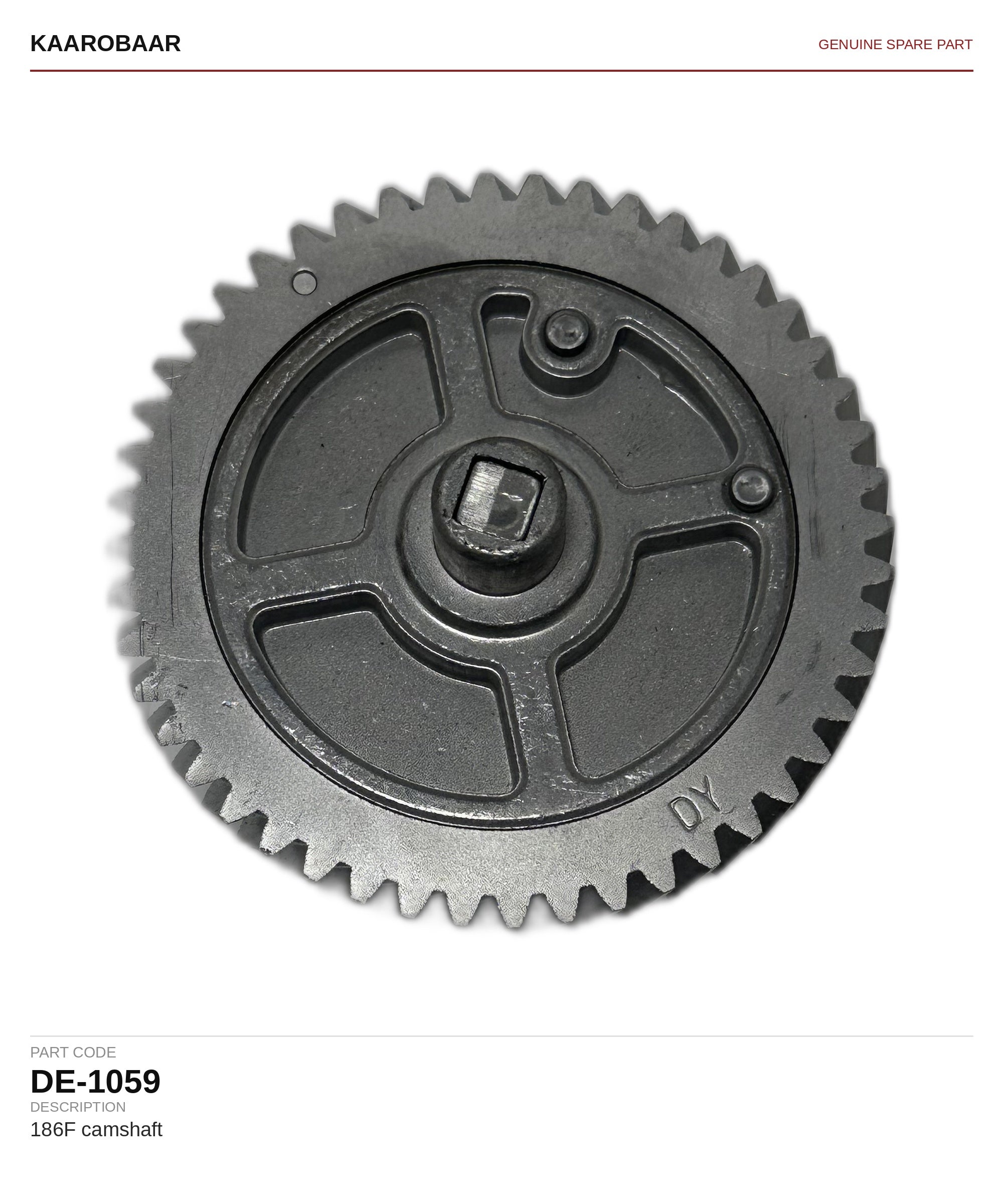 Kaarobaar 186F camshaft spare part (DE-1059)