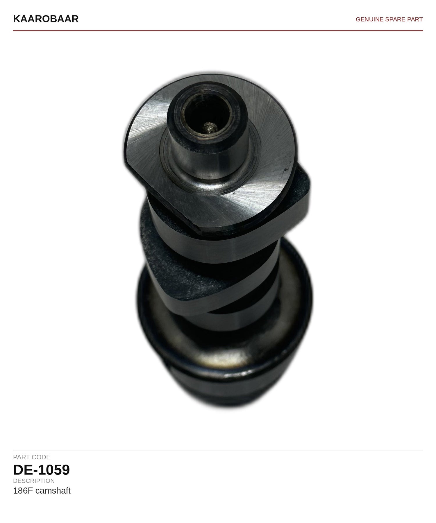 Kaarobaar 186F camshaft spare part (DE-1059)