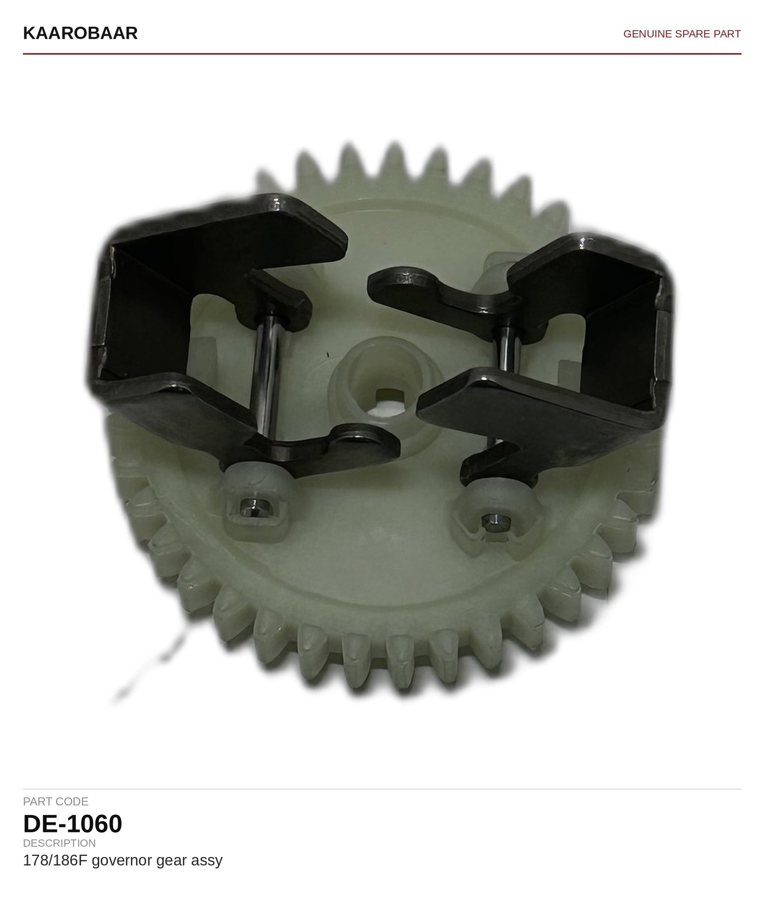 Kaarobaar 178/186F governor gear assy spare part (DE-1060)
