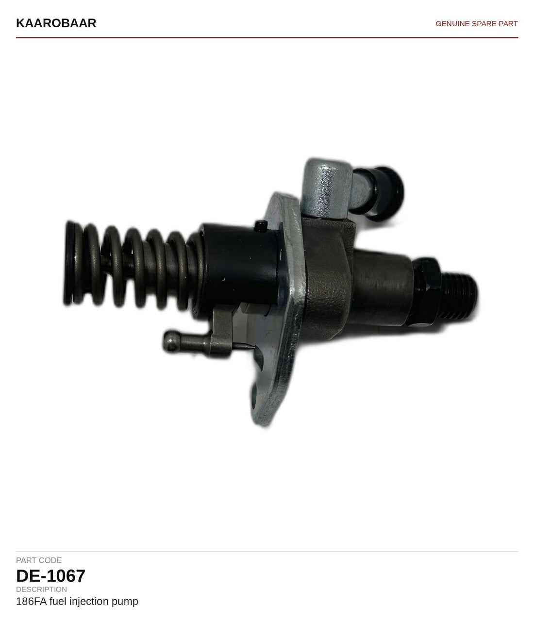 Kaarobaar 186FA fuel injection pump spare part (DE-1067)