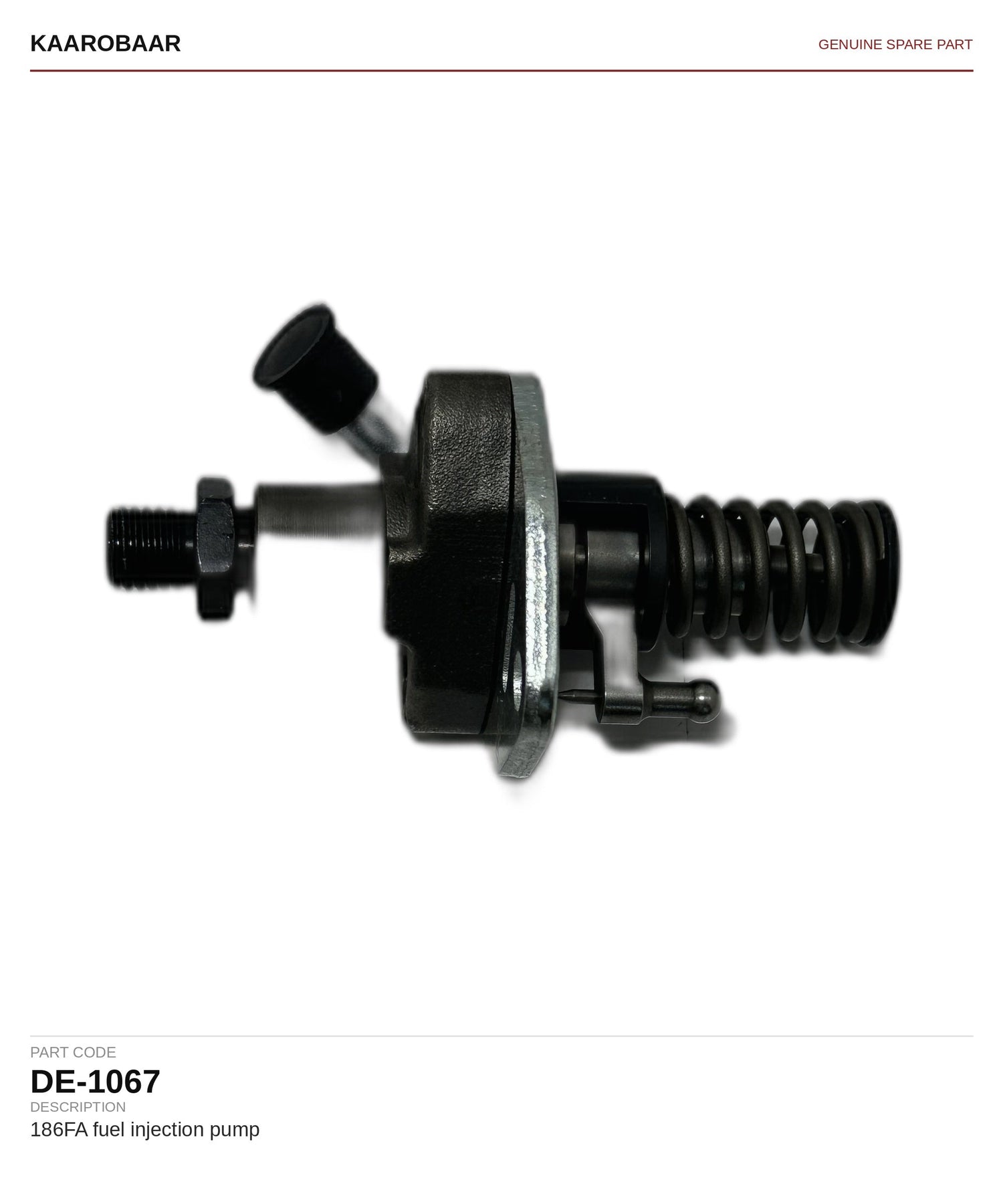 Kaarobaar 186FA fuel injection pump spare part (DE-1067)