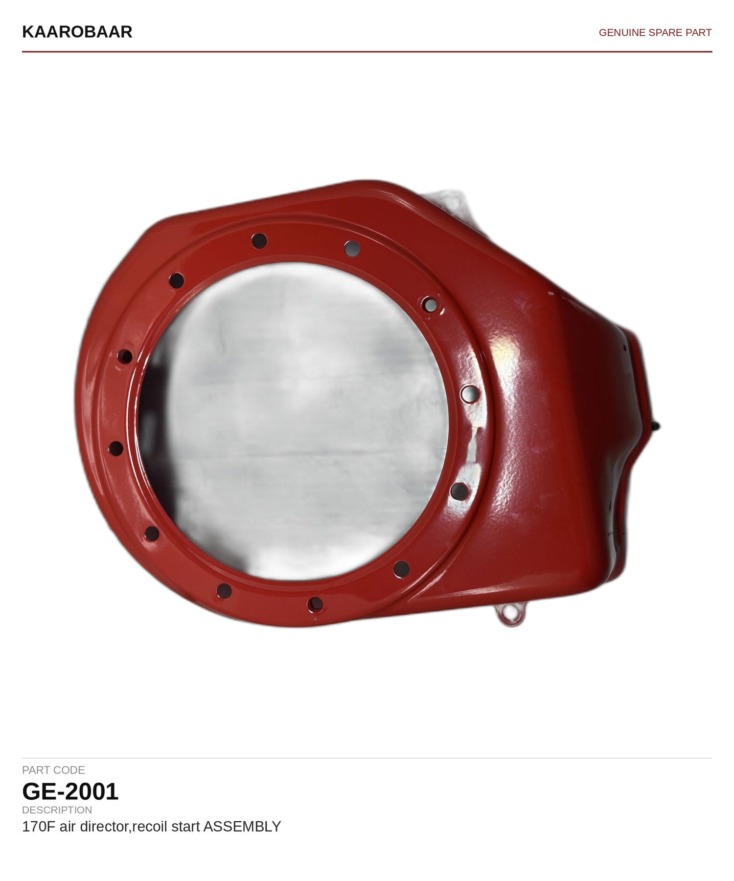 Kaarobaar 170F air director recoil start assembly spare part (GE-2001)