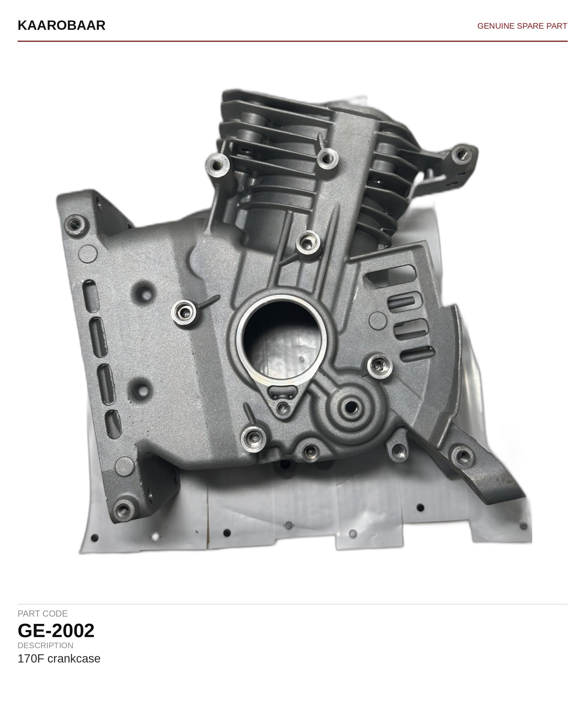 Kaarobaar 170F crankcase spare part (GE-2002)