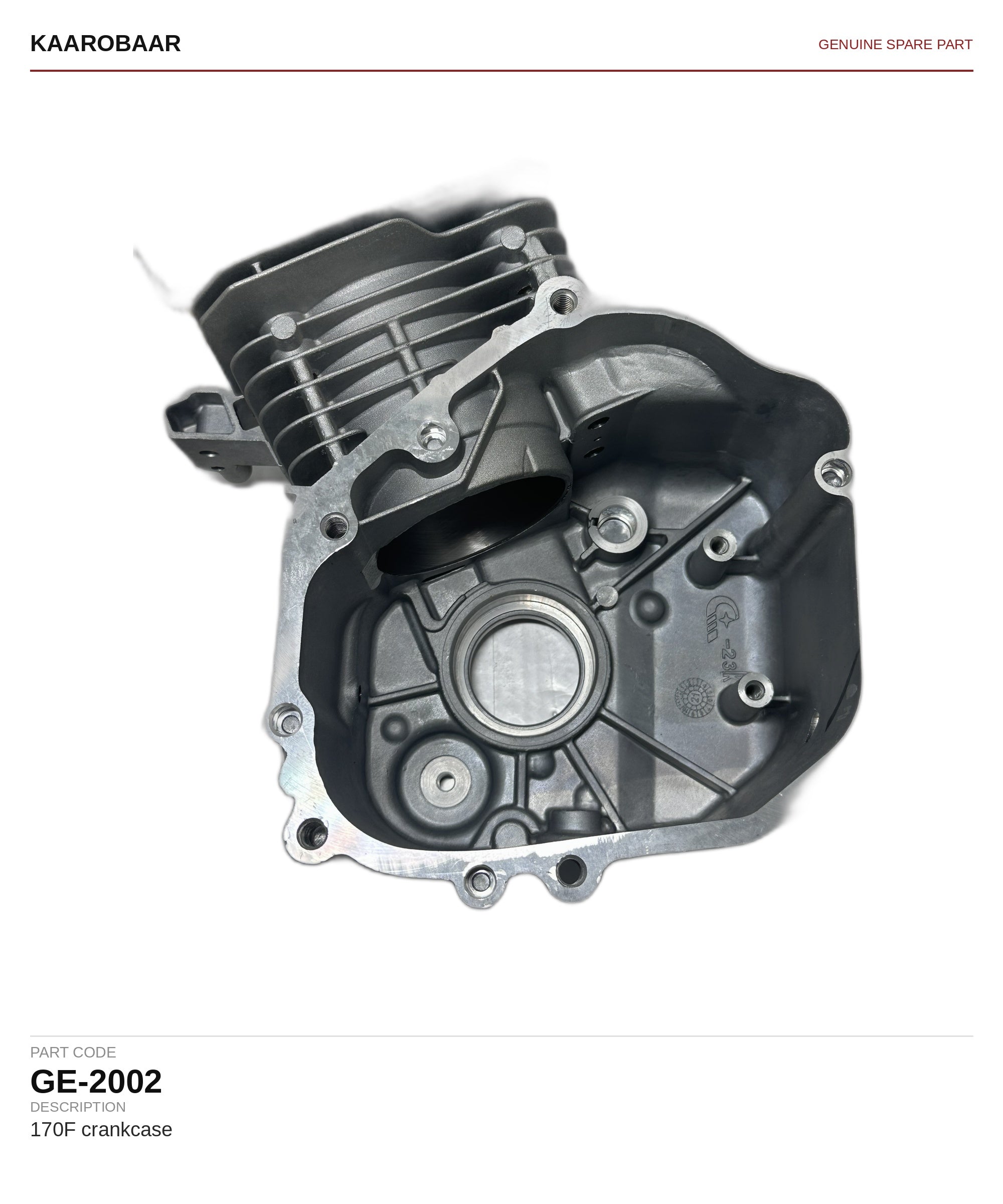 Kaarobaar 170F crankcase spare part (GE-2002)
