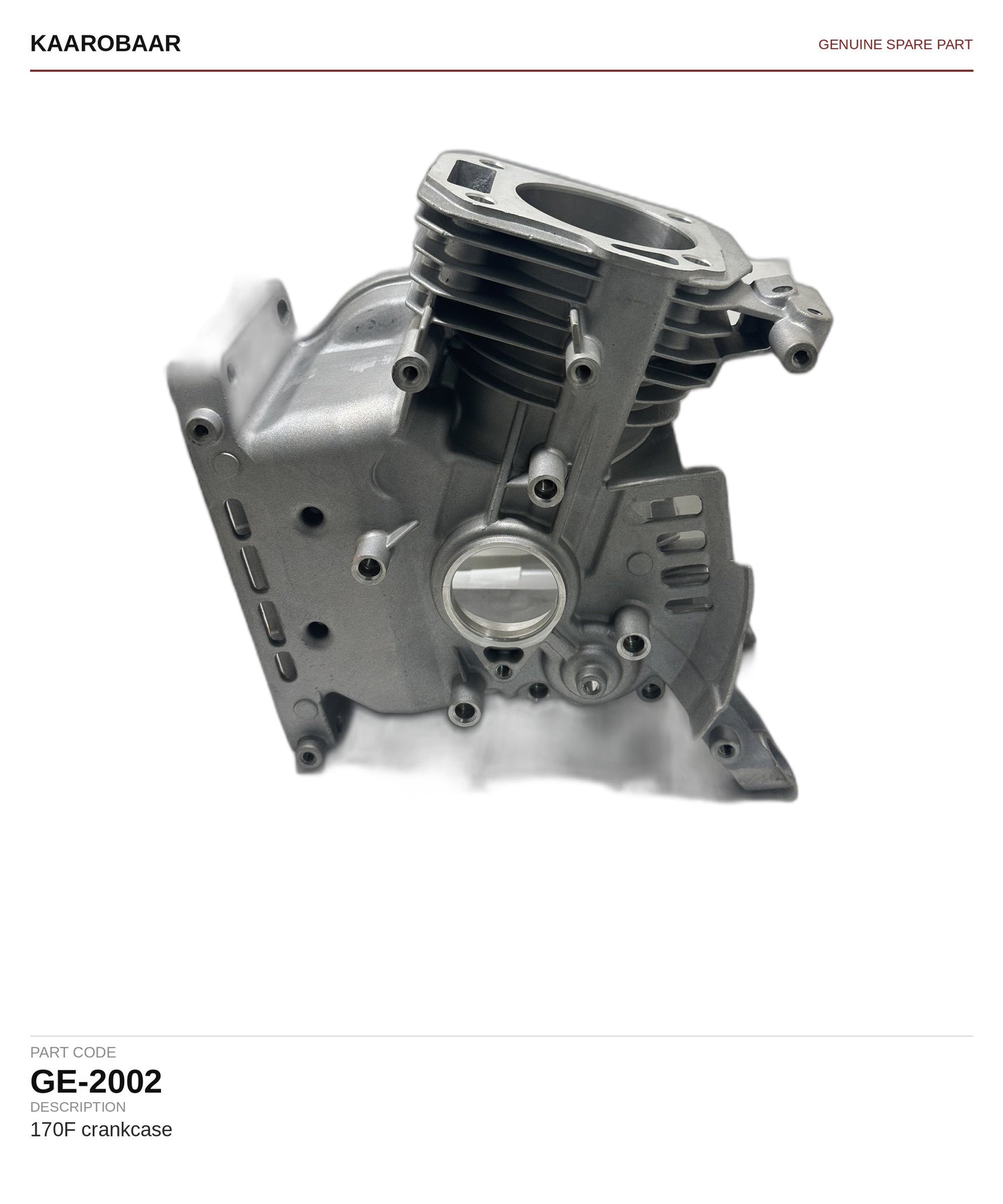 Kaarobaar 170F crankcase spare part (GE-2002)