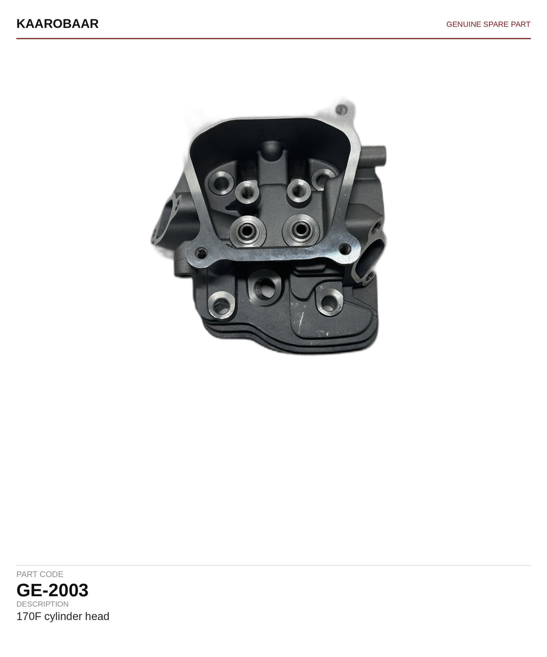 Kaarobaar 170F cylinder head spare part (GE-2003)