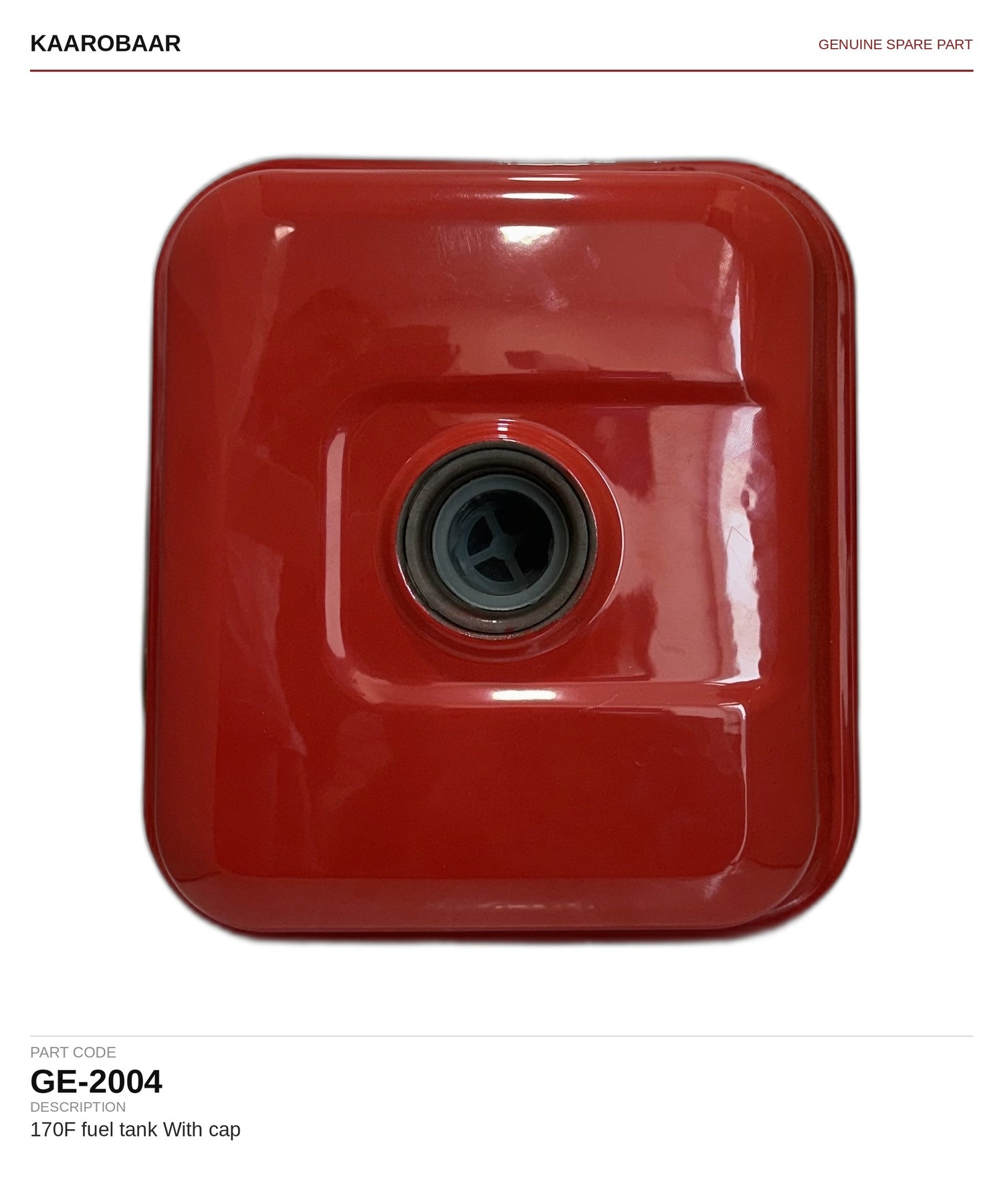 Kaarobaar 170F fuel tank with cap spare part (GE-2004)