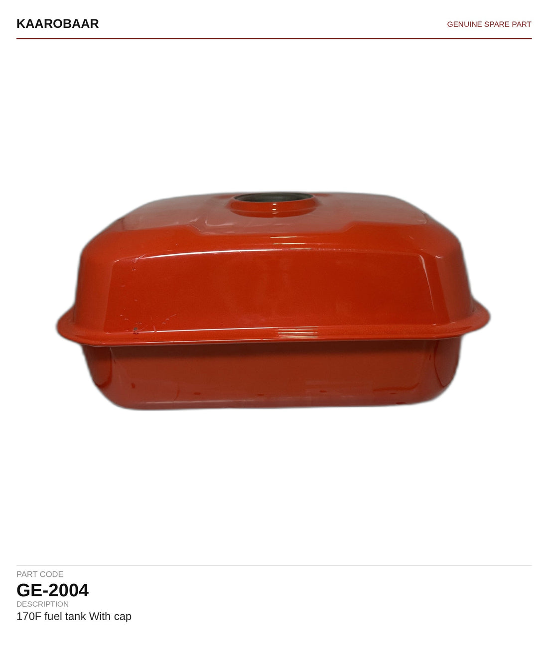 Kaarobaar 170F fuel tank with cap spare part (GE-2004)