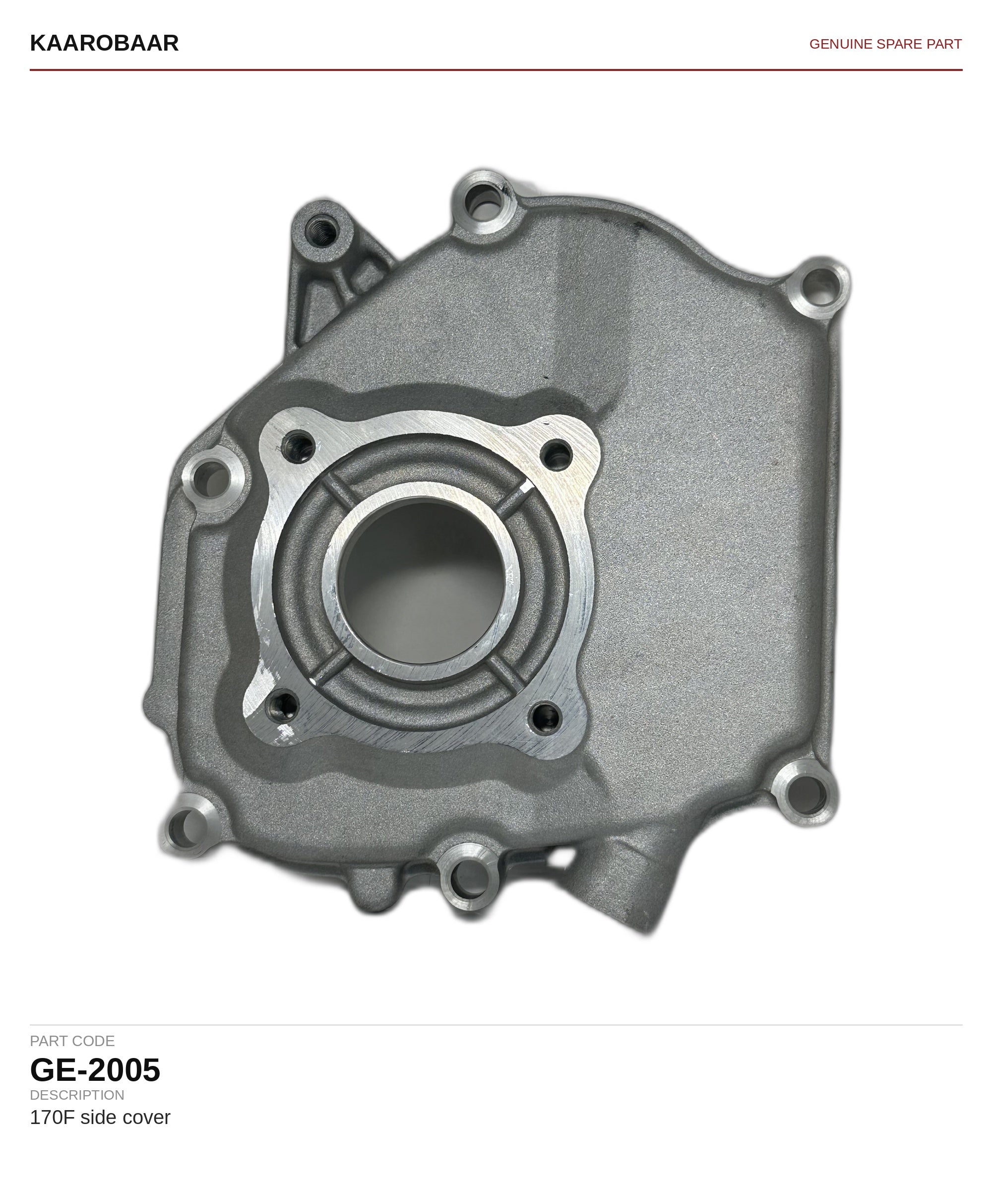 Kaarobaar 170F side cover spare part (GE-2005)