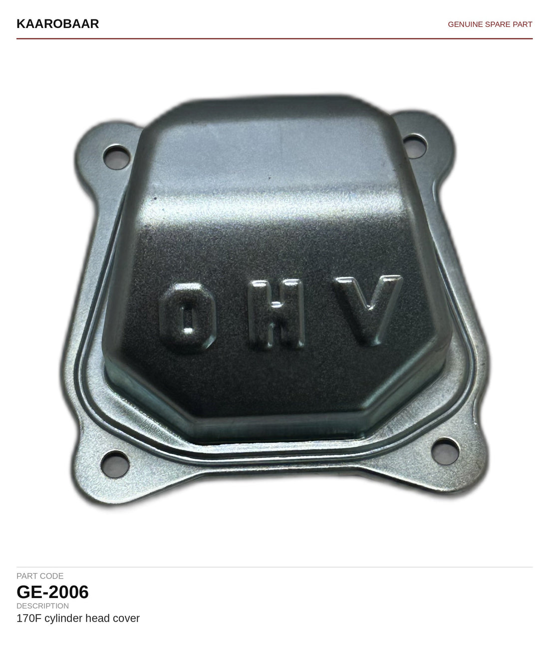 Kaarobaar 170F cylinder head cover spare part (GE-2006)