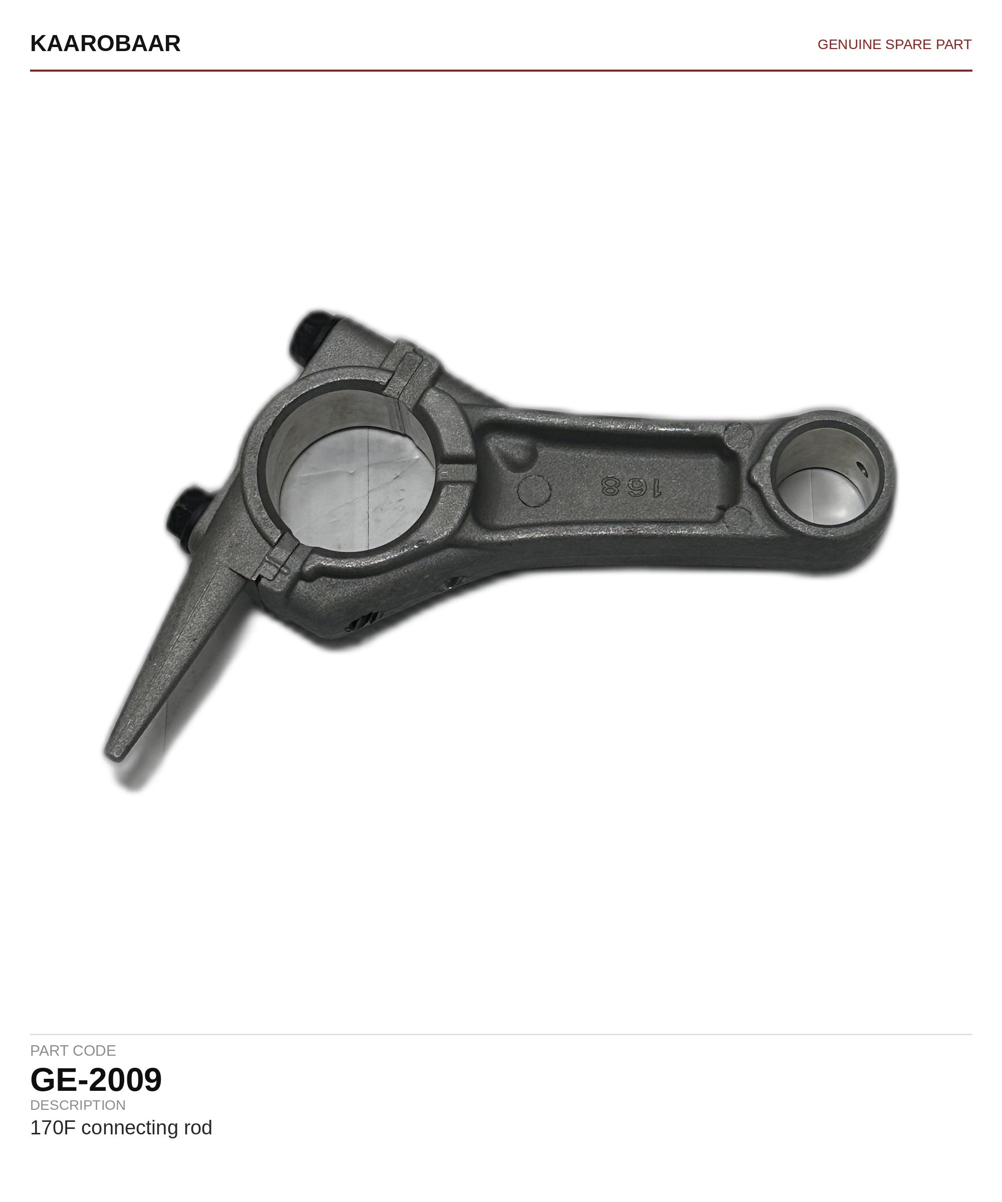Kaarobaar 170F connecting rod spare part (GE-2009)