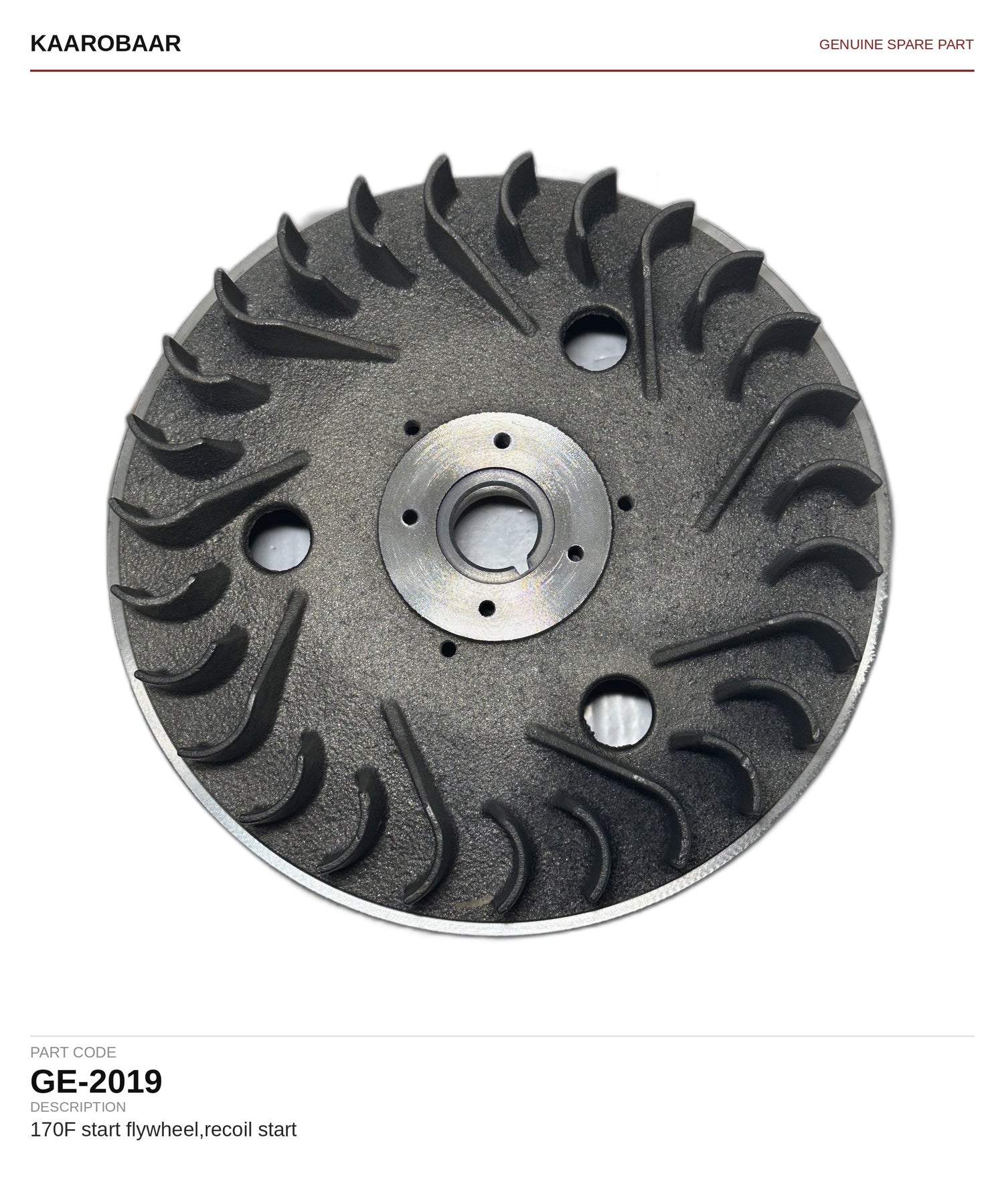 Kaarobaar 170F start flywheel recoil start spare part (GE-2019)