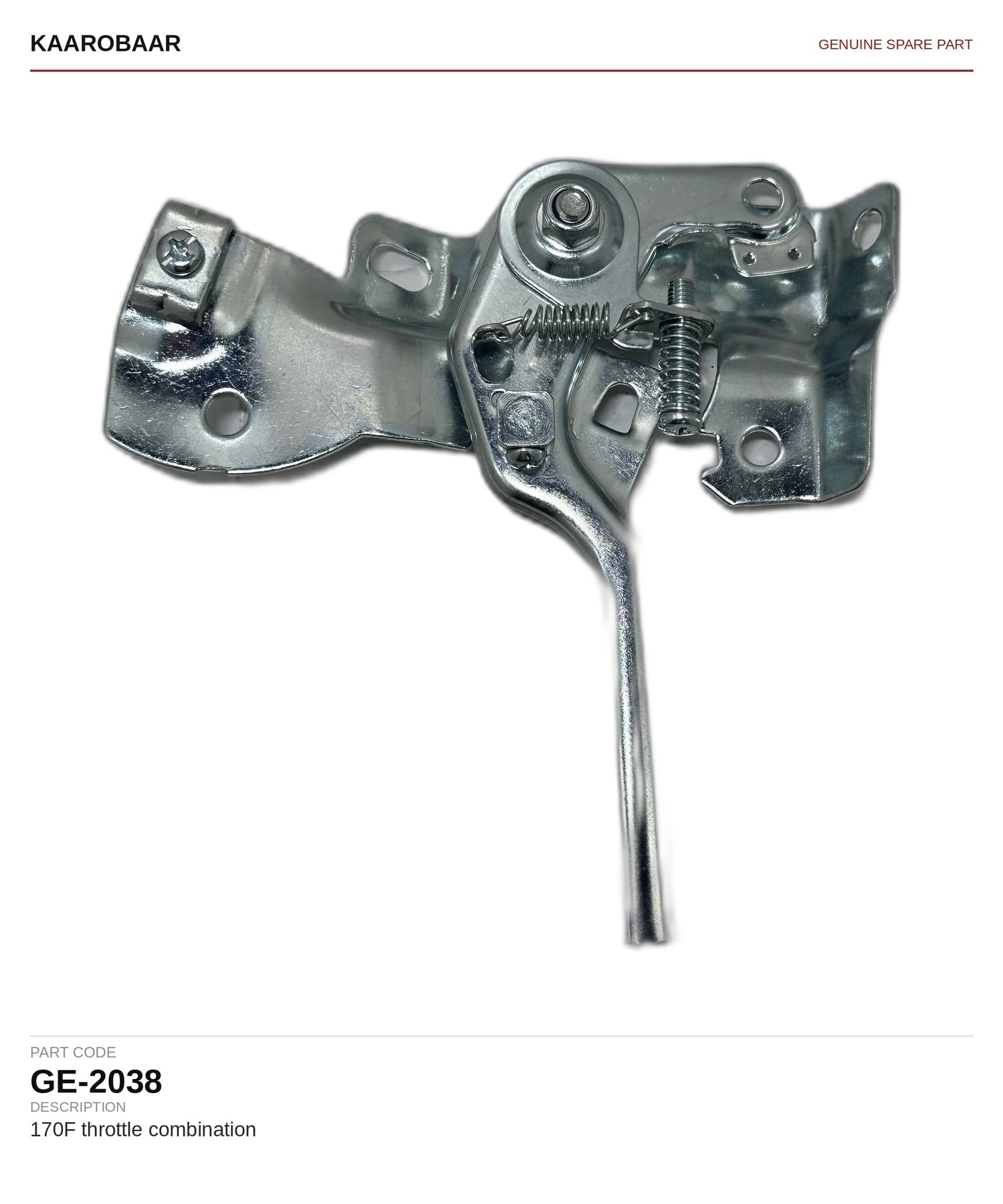 Kaarobaar 170F throttle combination spare part (GE-2038)