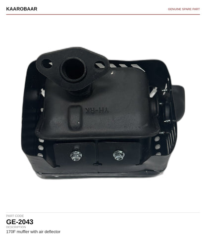 Kaarobaar 170F muffler with air deflector spare part (GE-2043)