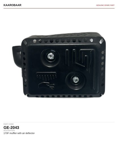 Kaarobaar 170F muffler with air deflector spare part (GE-2043)