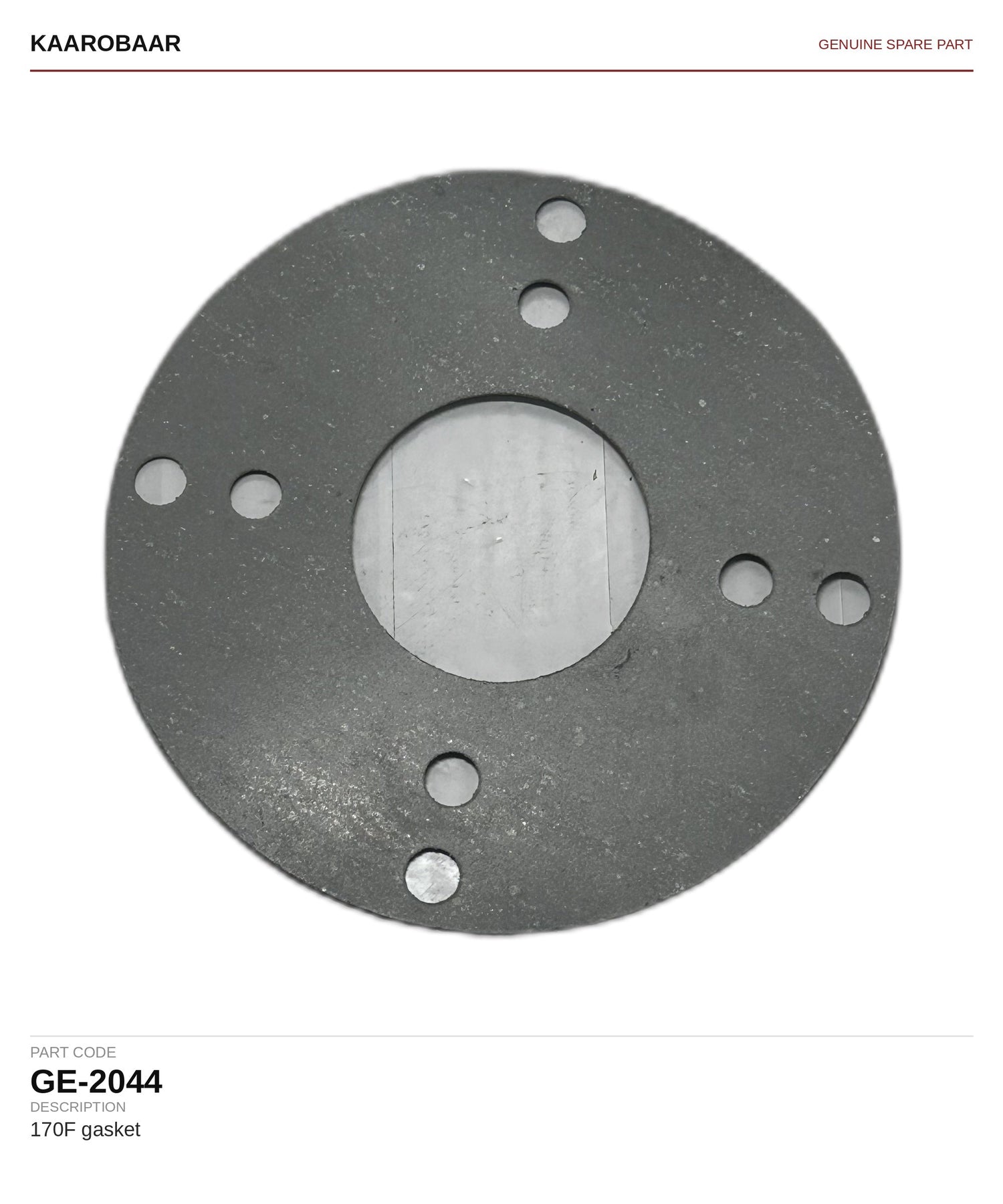 Kaarobaar 170F gasket spare part (GE-2044)