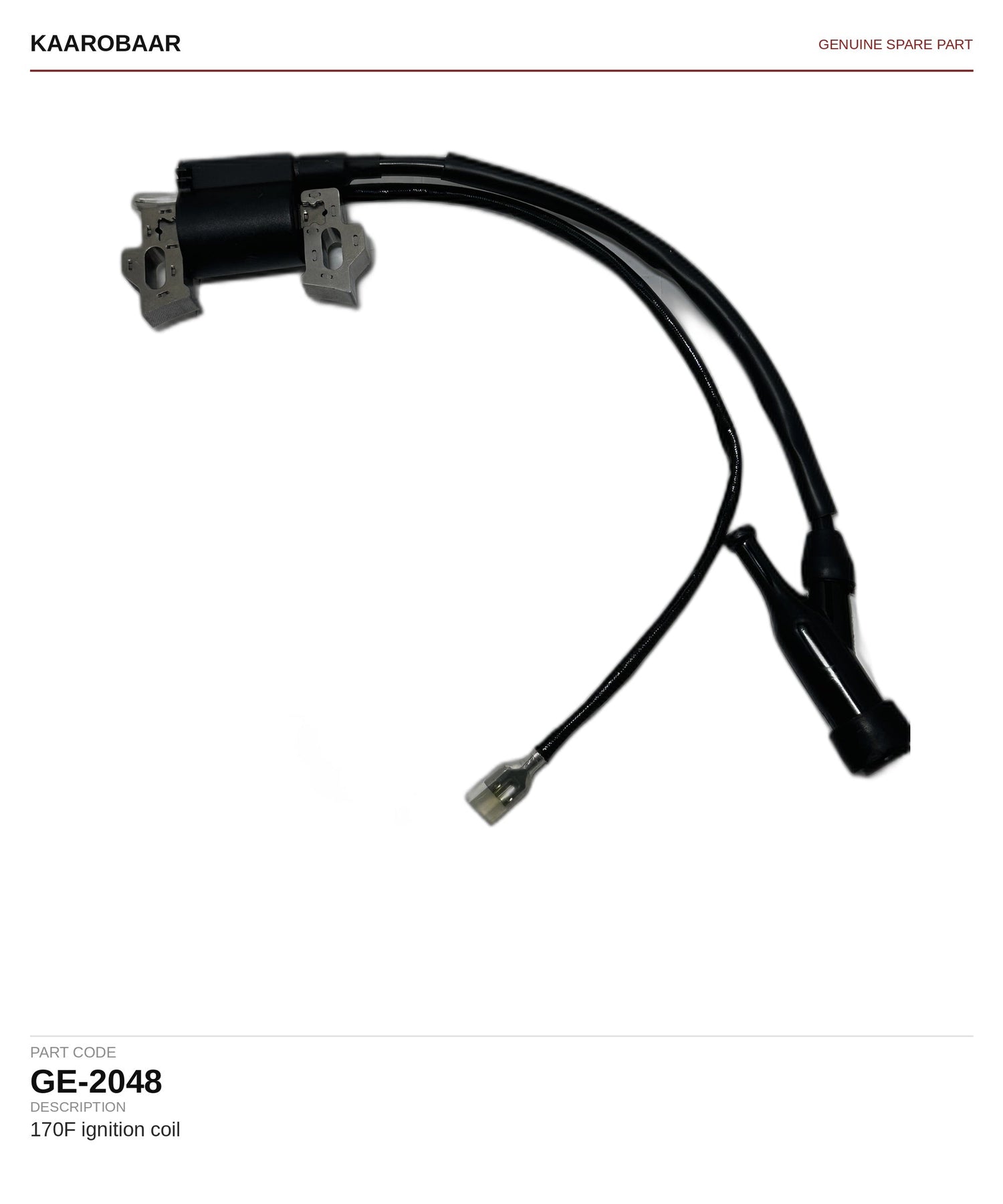 Kaarobaar 170F ignition coil spare part (GE-2048)