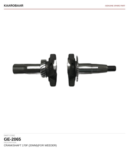 Kaarobaar 170F crankshaft 20mm for weeder spare part (GE-2065)