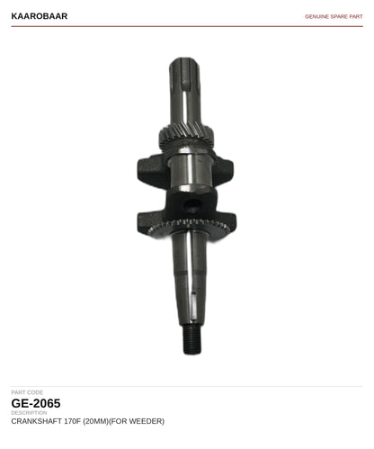 Kaarobaar 170F crankshaft 20mm for weeder spare part (GE-2065)