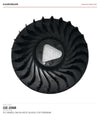 GE-2068 - FLY WHEEL FAN (PLASTIC BLACK) 170F PREMIUM