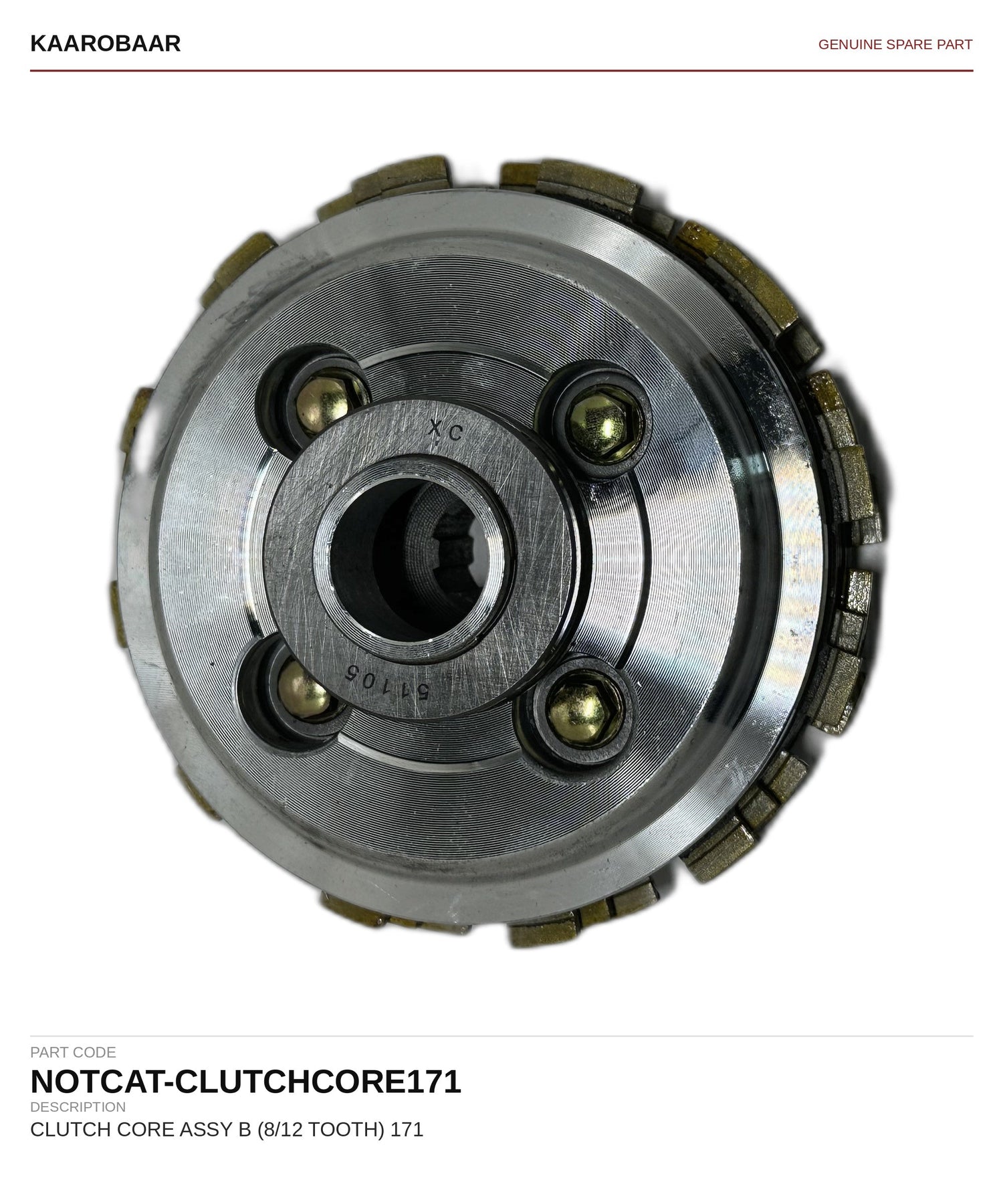 Kaarobaar Clutch Core Assy B (8/12 Tooth) 171 spare part (GBP-3190)
